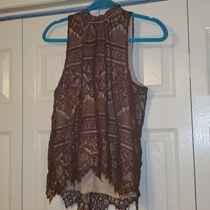 High neck halter top